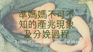 準媽媽產兆現象及分娩過程. 3 signs and 3 stages of labor