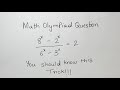 Math Olympiad Question | You should know this trick!! Equation Solving