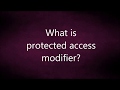 What is  protected access  modifier? | Java Interview Questions
