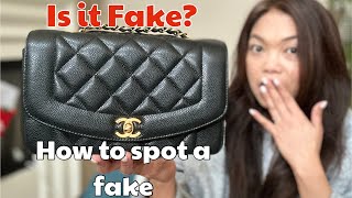 Chanel Diana Vintage Bag: Authentic vs Fake | Can You Tell the Difference?  HAZELLUXURY.COM