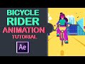 How to animate bicycle rider in front view using character tool | After Effects Animation Tutorial