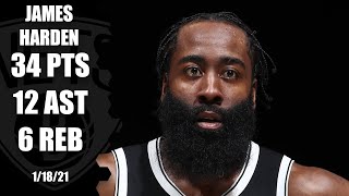 James Harden makes NBA history in second Nets game [HIGHLIGHTS] | NBA on ESPN