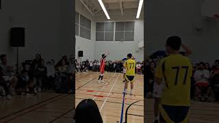 Player dancing at volleyball tournament Richmond Hill Ontario Canada