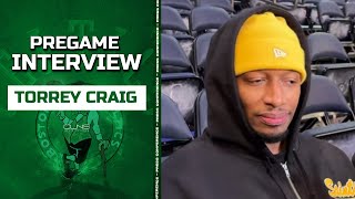 Torrey Craig First Boston Celtics Interview | OUT vs Knicks