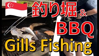 Gills Fishing Pond \u0026 BBQ：シンガポールの新釣り堀 (後編)『Gills Fishing』釣り堀で釣った魚でBBQパーティー企画 (Fishing in Singapore)