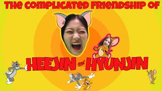 Loona Heejin and Hyunjin complicated Friendship (이달의소녀 희진 현진 튜진 2Jin) (trolling/love/hate/Tom&Jerry)