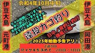 【伊豆大島/遠投カゴ釣り/令和4年10月中旬•元町港•岡田港2日目/3日目】