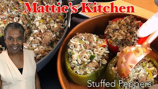 How to Make Stuffed Bell Peppers with Ground Beef and Rice | Mattie's Kitchen