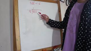 KS 2 Mathematics: Long Division Step by Step - 3 digitis divided by single digit: 565 ÷ 5