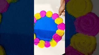 Simple Rangoli | Satisfying Rangoli | Easy Rangoli Tips and Tricks | ASMR#rangoli #art #shorts #asmr