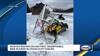 Nashua woman seriously hurt in snowmobile crash