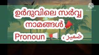 #ഉർദുവിലെ സർവ്വ നാമങ്ങൾ                             #اردو ضمير  ، #Urdu Pronoun