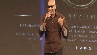 Sathyaraj - "SS Rajamouli asked me to talk about MGR" | Baahubali Trailer Launch - BW