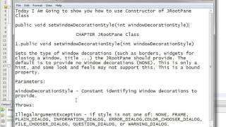 Java Programming Tutorial -JRootPane-2- public void setWindowDecorationStyle(int windowDecorationSty