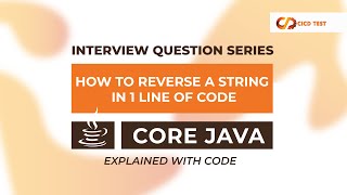 Reverse a String in 1 Line of Code! | Core Java | Interview Question #corejava #interviewquestions