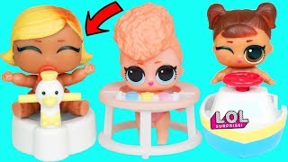 LOL Surprise Dolls Lil Sisters Families Visit Baby School Bus | Fun Toys for Kids | ToyEggVideos