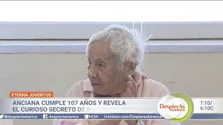 Anciana cumple 107 años y revela el curioso secreto para la 'eterna juventud'. Debes escucharlo.