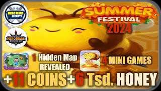 4 Mini Games \u0026 1 Hidden Summer Festival 2024 Island Map Revealed | Hero Wars Dominion Era