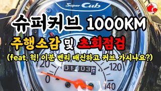 슈퍼커브 1000km 타고 초회점검 받습니다, 1000키로 리뷰, 혼다 벤리 오너, 기변