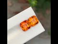 8.25 carats loose fire madeira citrine pair natural brazilian gemstones