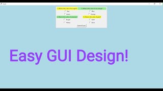 Tkinter Tutorial for beginners - Create a simple Exam GUI - Part 1