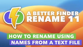 How to rename using names from a spreadsheet or a text file