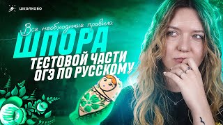 Составляем шпаргалку по тестовой части для ОГЭ по русскому языку. Вспоминаем ВСЕ необходимые правила