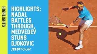 Highlights: Nadal Battles Through, Medvedev Stuns Djokovic | Monte-Carlo 2019