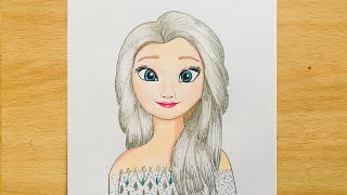How To Draw Elsa Frozen 2 | Disney Princess Drawing | Easy Step by Step