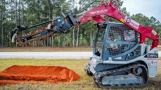 Drone Footage of Our Skid Steer Trencher