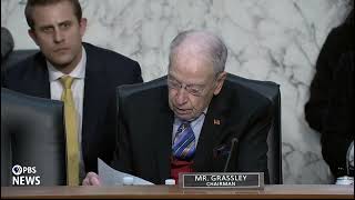 WATCH: Sen. Grassley makes closing statement at Patel confirmation hearing