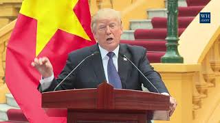 President Trump Participates in a Joint Press Conference with President Quang of Vietnam