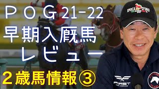 【POG/21-22】早期入厩２歳馬レビューその③【藤原厩舎ゆかりの超良血馬】