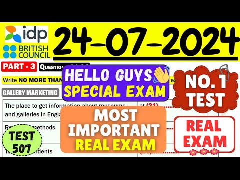 IELTS Listening Practice Test 2024 with Answers 24.07.2024 Test No. – 507