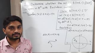 Metric Spaces | Lecture 30 | Example of Open Subset of R2