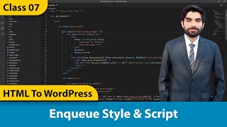 wp_enqueue_style & wp_enqueue_script | WordPress Theme Development | HTML To WordPress | Urdu/Hindi