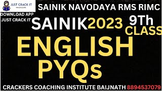 SAINIK CLASS 9TH 2023  PYQS ENGLISH  SAINIK RMS NAVODAYA ONLINE OFFLINE