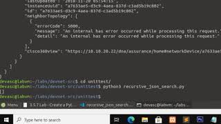 Tutorial DevNet Associate | 3 5 7 Lab - Create a Python Unit Test