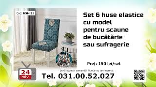 Huse elastice pentru scaune cu model