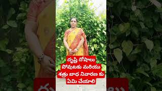 దృష్టి దోషాలు పోవుటకు మరియు శత్రు బాధ నివారణ కు ఏమి చేయాలి