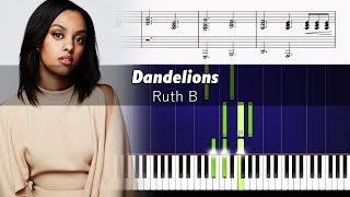 Ruth B. - Dandelions - ACCURATE Piano Tutorial + SHEETS
