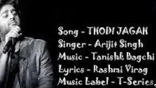Marjaavaan: Thodi Jagah FullLyrics/ Riteish D, Sidharth M, Tara S | Arijit Singh | Tanishk Bagchi