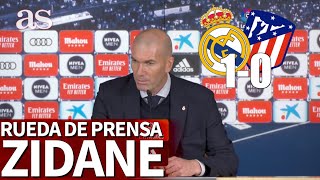 REAL MADRID 1 - ATLÉTICO 0 | Rueda de prensa de ZIDANE | Diario AS