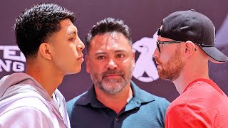 JAIME MUNGUIA GOES FACE TO FACE WITH JIMMY KELLY FOR THE FIRST TIME AT FINAL PRESSER