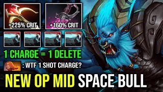 NEW OP 7.37C SPACE BULL MID 1 Charge = 1 Delete Crit Bash Ultrasonic Speed Spirit Breaker Dota 2