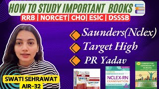 How to study Saunders NCLEX, PRyadav,Target High-tips\u0026tricks for RRB,NORCET,CHO,ESIC| #rrb #norcet