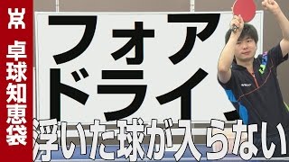 浮いたツッツキを一発ドライブするコツ【卓球知恵袋】