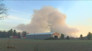 Crews anticipate it may take days to fully extinguish Thursday morning barn fires in Morenci