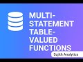 SQL Tutorials | Multi statement table valued functions