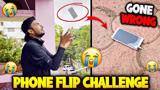 Phone Flip Challenge On Balcony Gone Wrong  Breaking Fathers Phone 😱 #Shorts
